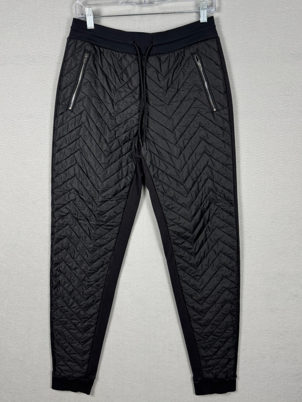 Athleta Solstice Jogger Womens Black Quilted Pants 6 Tall